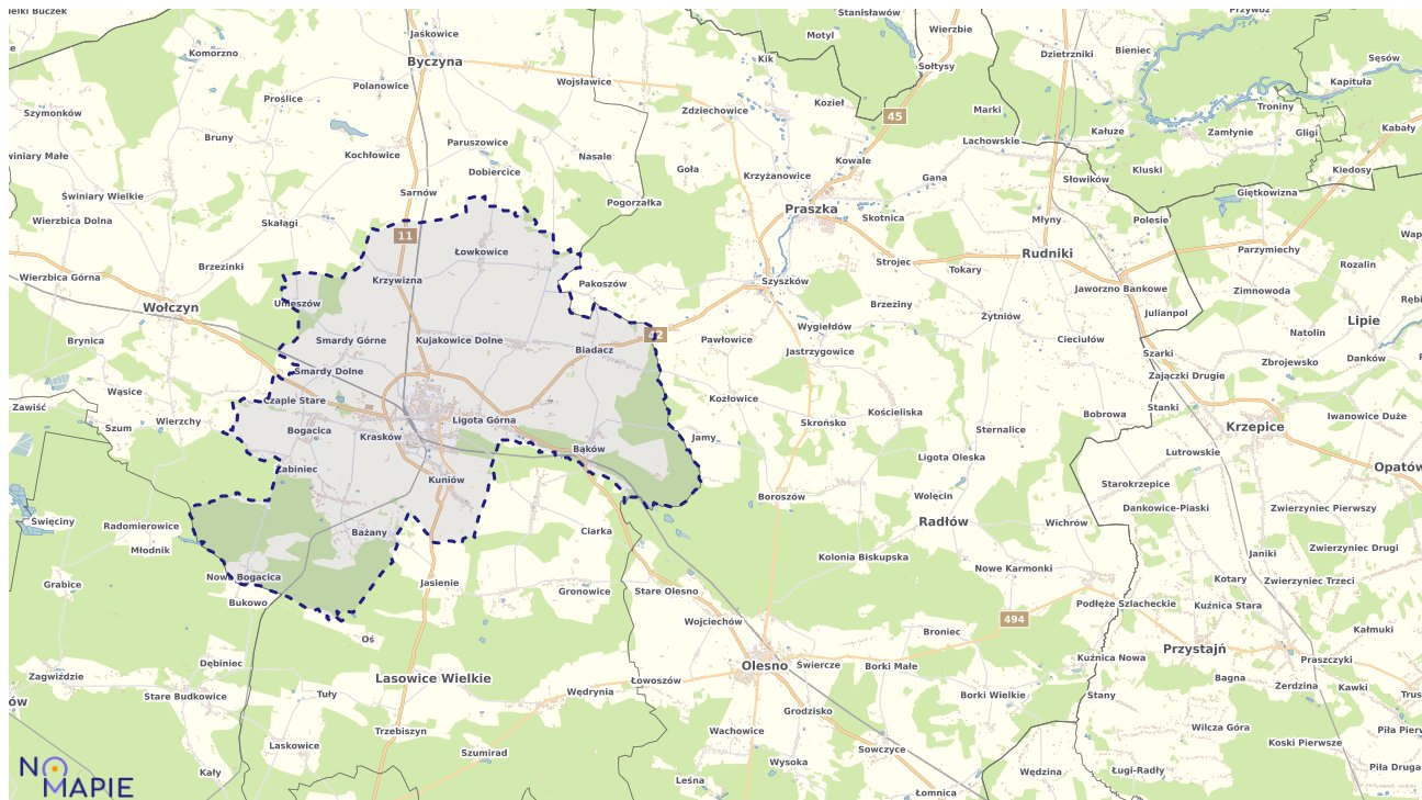Mapa uzbrojenia terenu Kluczborka